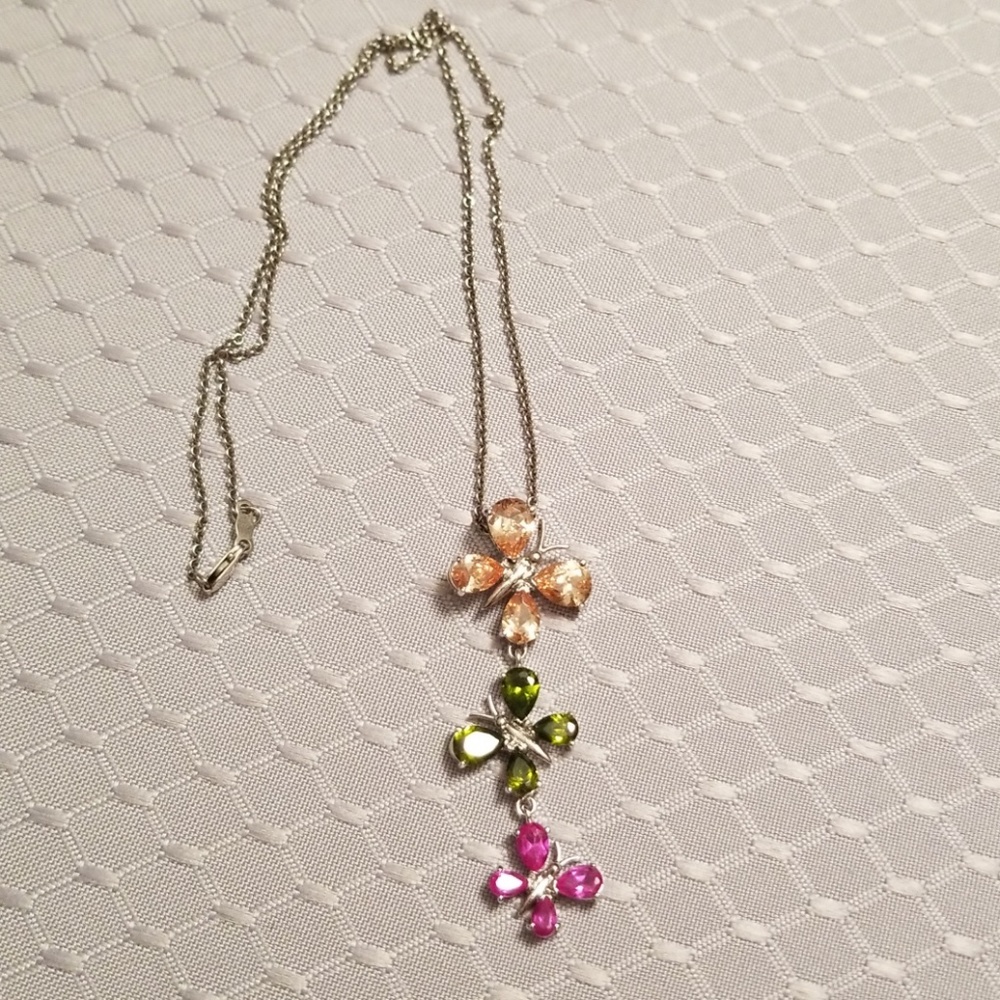 Sterling Butterfly Necklace - Picture 2 of 5
